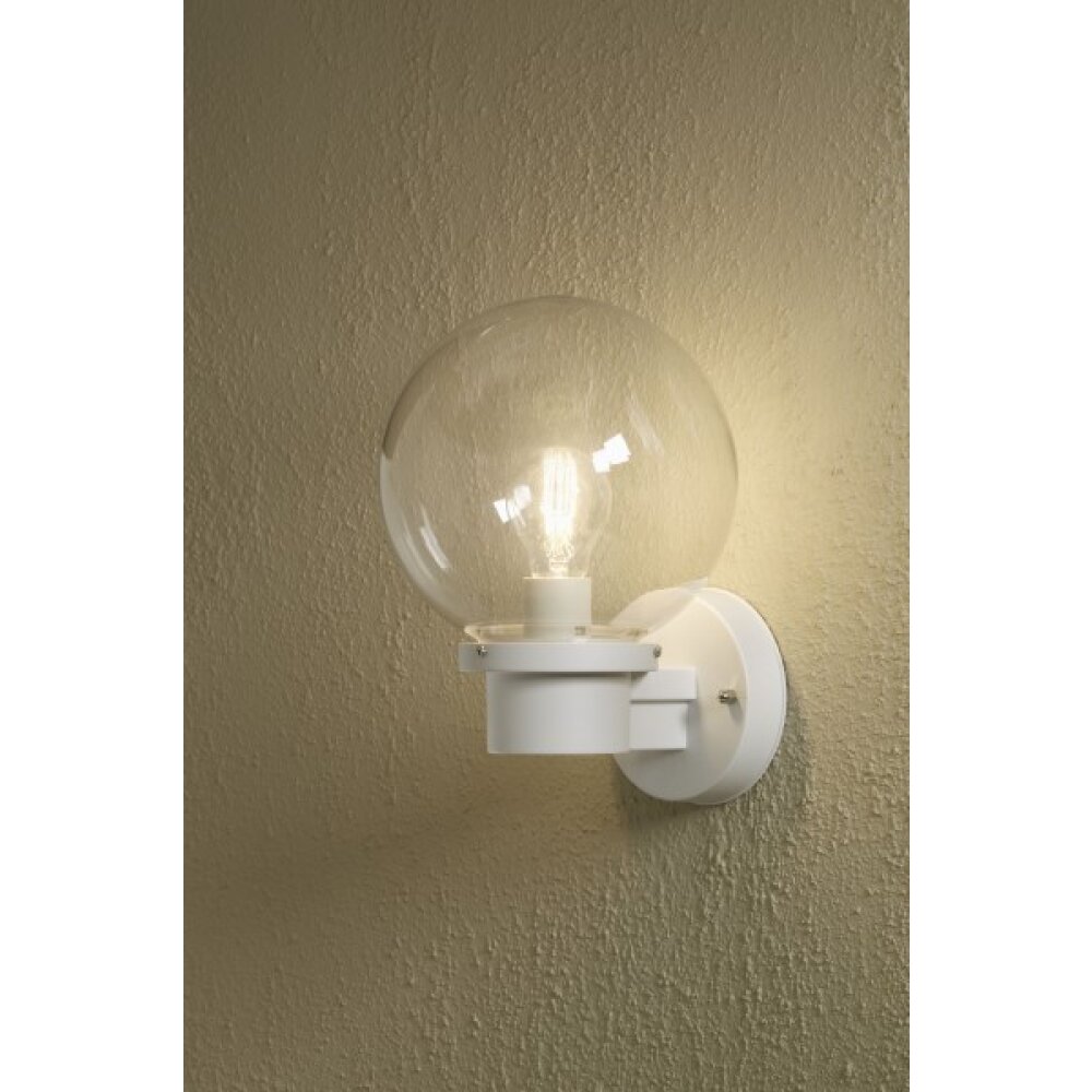 Konstsmide Nemi Außenwandleuchte Weiß, 1-flammig main product photo
