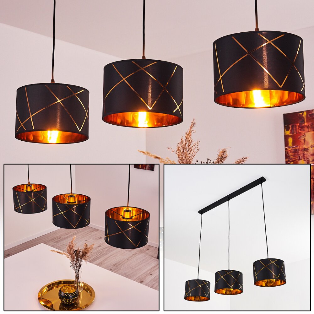 Opatija Pendelleuchte Schwarz, 3-flammig main product photo
