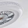 Piacenza Deckenventilator LED Chrom, Weiß, 1-flammig, Fernbedienung