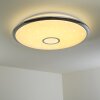 Deckenleuchte Alar LED Chrom, Weiß, 1-flammig, Fernbedienung