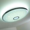 Deckenleuchte Alar LED Chrom, Weiß, 1-flammig, Fernbedienung