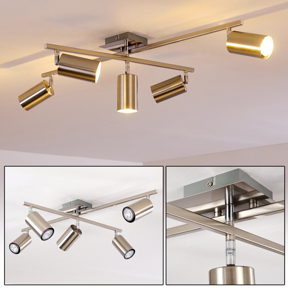 Zuoz Deckenleuchte Chrom, Nickel-Matt, 5-flammig main product photo