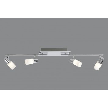 Trio Leuchten CLAPTON Deckenleuchte LED Aluminium, Chrom, Edelstahl, 4-flammig