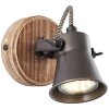 Brilliant Leuchten Seed Strahler Holz dunkel, Schwarz, 1-flammig