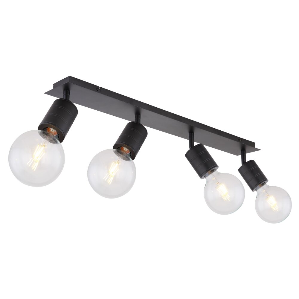 Globo HERMINE Strahler Schwarz, 4-flammig main product photo