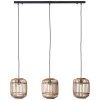 Brilliant Woodrow Pendelleuchte Braun, 3-flammig