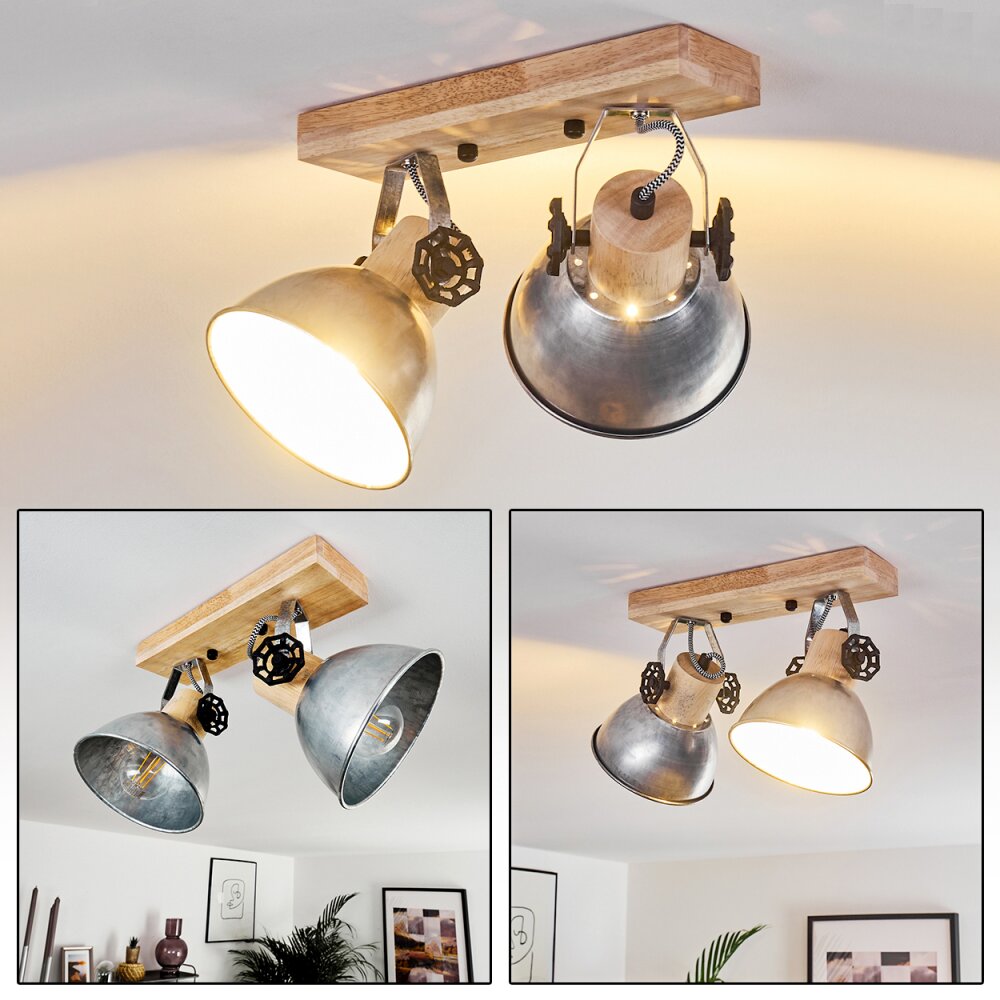 Orny Deckenleuchte Braun, Verzinkt, 2-flammig main product photo