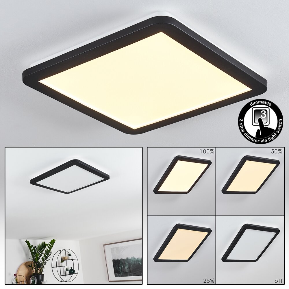 Siguna LED Panel Schwarz, Weiß, 1-flammig main product photo