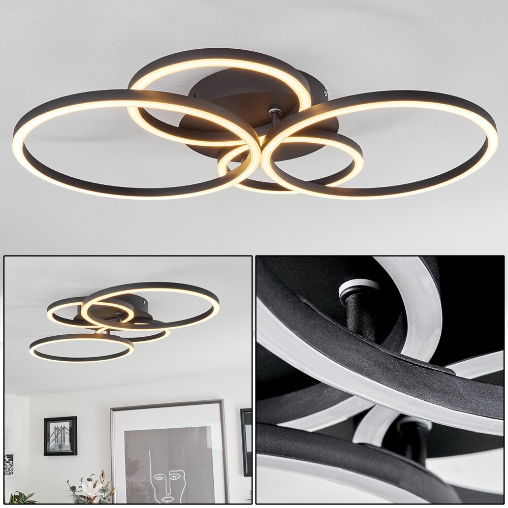 Malanje Deckenleuchte LED Schwarz, 4-flammig main product photo