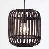 Brilliant Woodrow Pendelleuchte Holz dunkel, Schwarz, 1-flammig