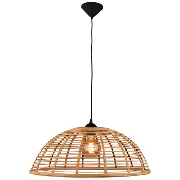 Brilliant Crosstown Pendelleuchte Holz dunkel, Schwarz, 1-flammig