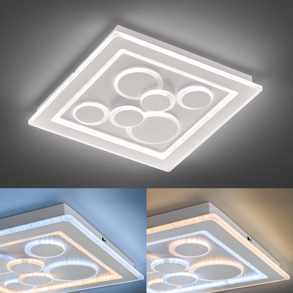 Fischer & Honsel Ratio Deckenleuchte LED Weiß, 1-flammig, Fernbedienung main product photo