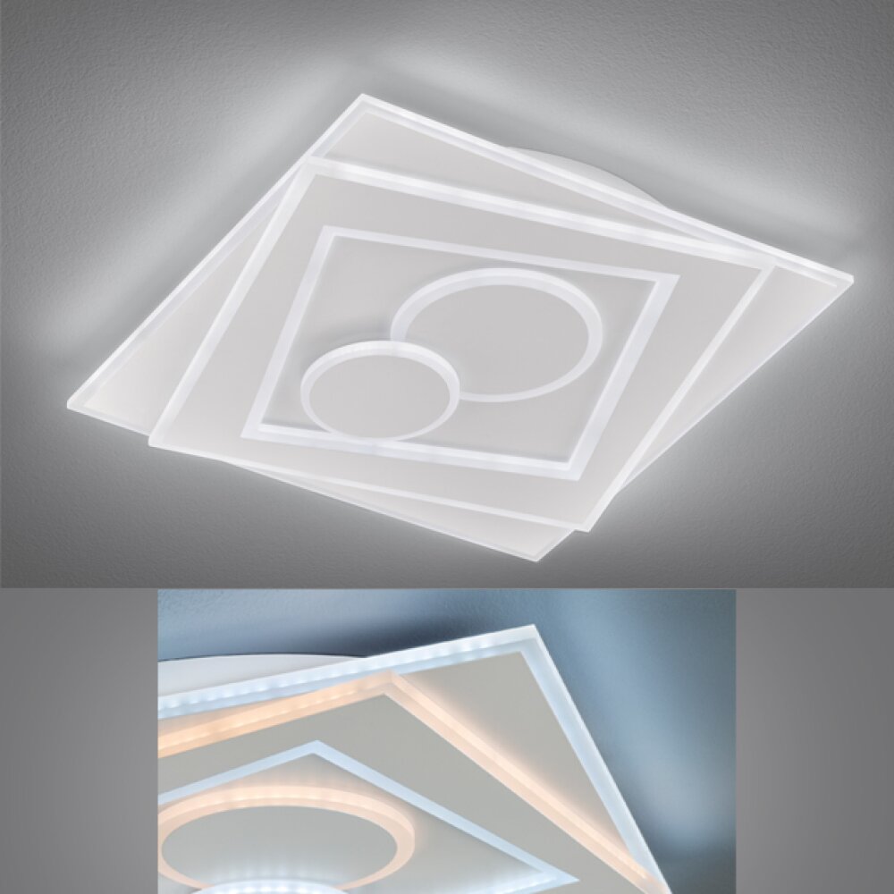 Fischer & Honsel Ratio Deckenleuchte LED Weiß, 1-flammig, Fernbedienung main product photo