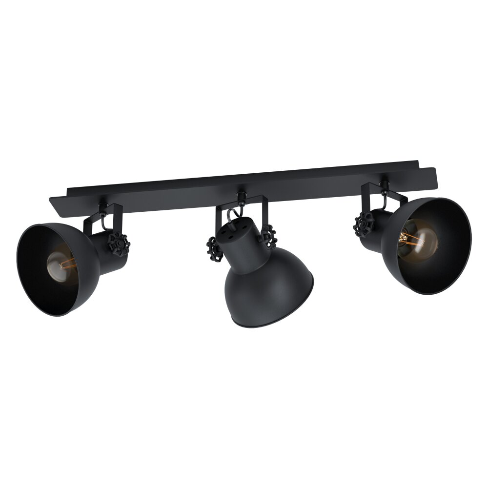Eglo BARNSTAPLE Deckenleuchte Schwarz, 3-flammig main product photo