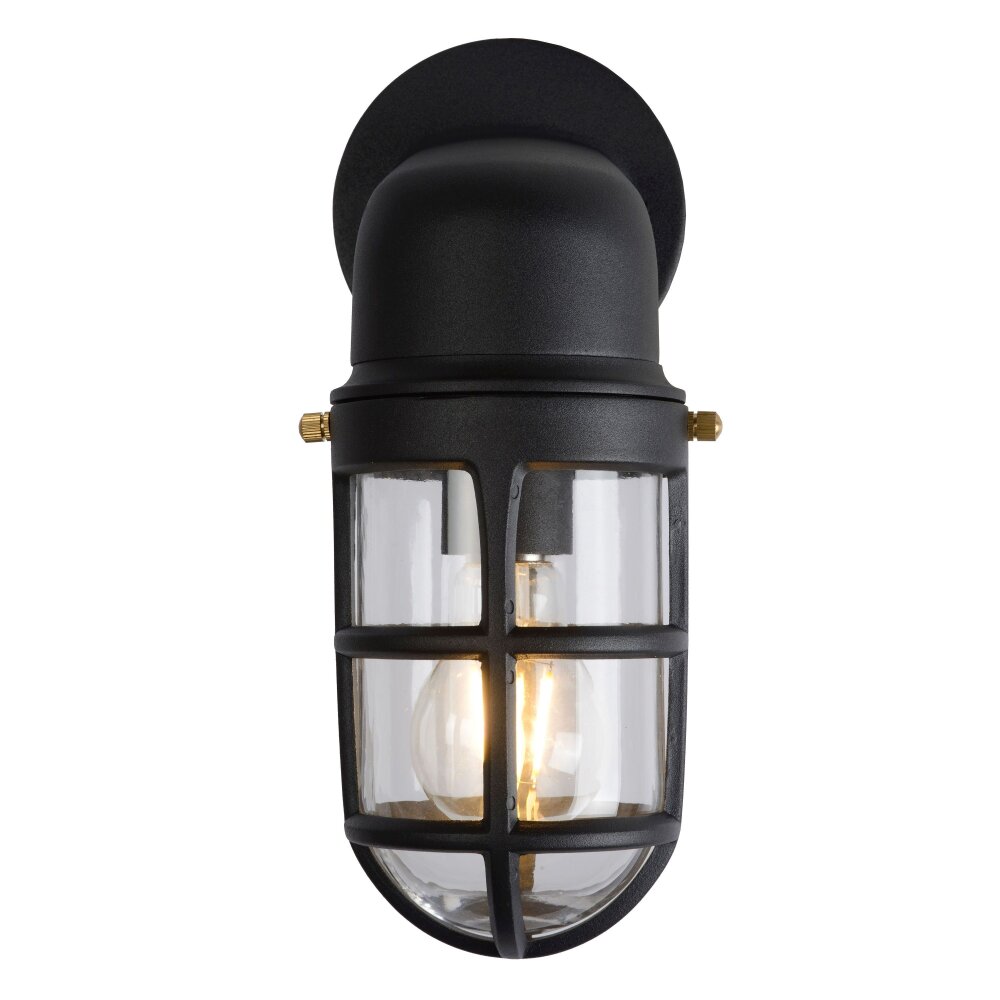 Lucide DUDLEY Außenwandleuchte Schwarz, 1-flammig main product photo