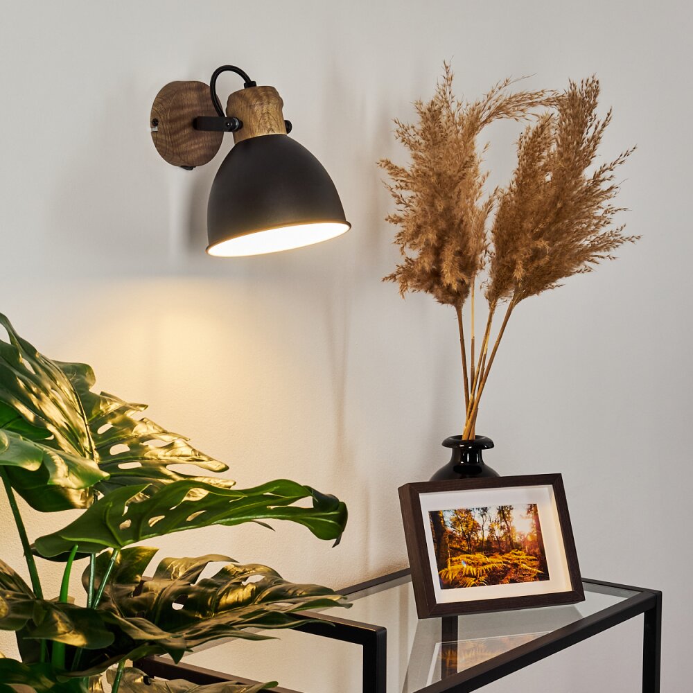 Banjul Wandleuchte Schwarz, 1-flammig main product photo