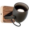 Brilliant CROWTON Wandleuchte Holz dunkel, Schwarz, 1-flammig