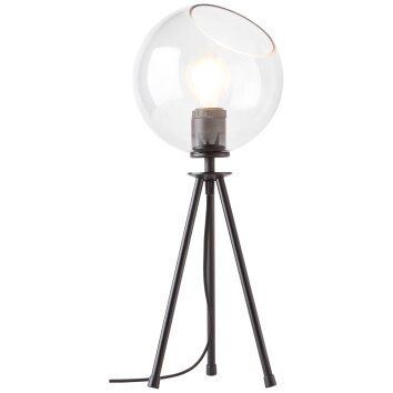 Brilliant AFTON Tischleuchte Schwarz, Transparent, Klar, 2-flammig Brilliant AFTON Tischleuchte Schwarz, Transparent, Klar, 2-flammig