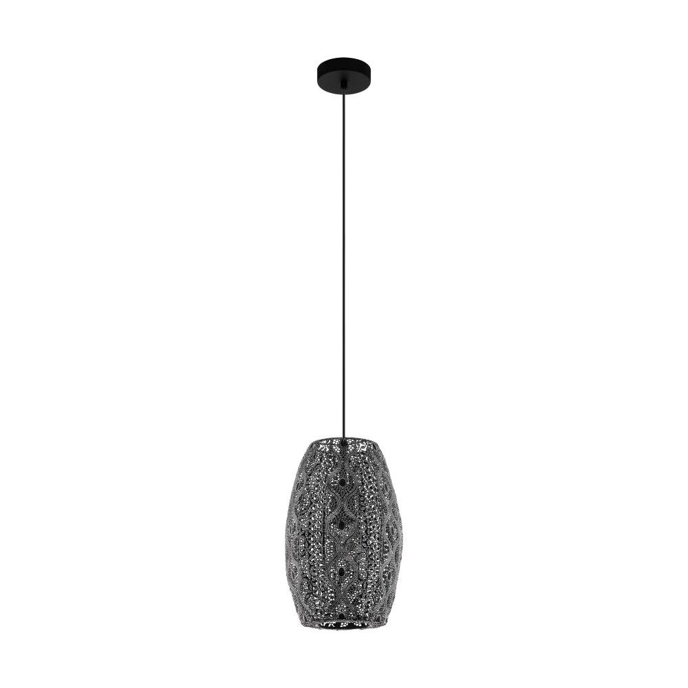 Eglo RIYADH Hängeleuchte Schwarz, 1-flammig main product photo