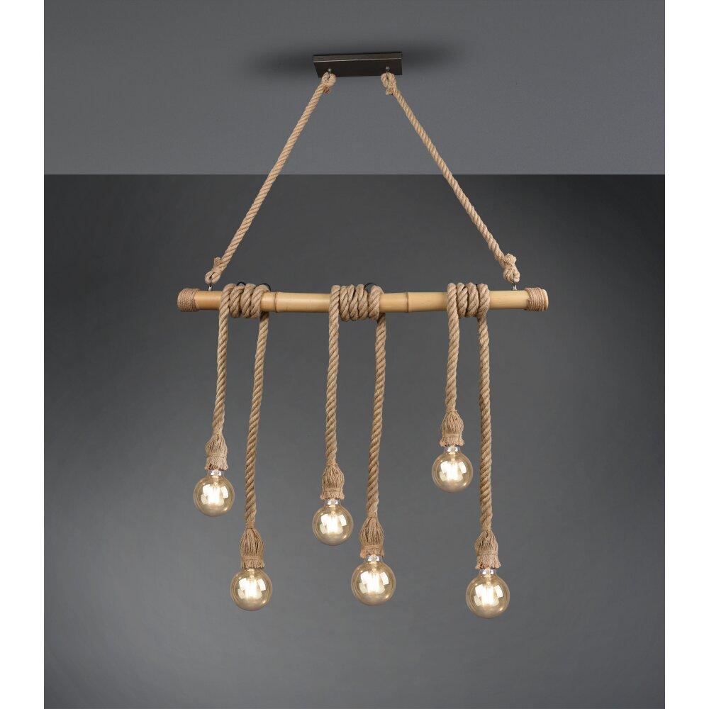 Reality Wilma Pendelleuchte LED Braun, Grau, 6-flammig main product photo
