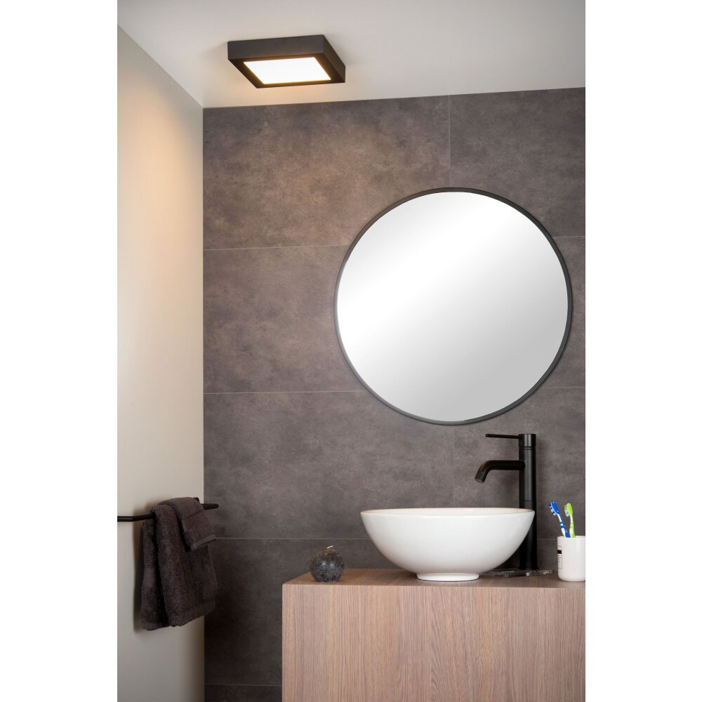 Lucide BRICE Deckenleuchte LED Schwarz, 1-flammig main product photo