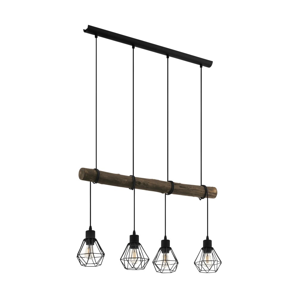Eglo HORNINGTOPS Hängeleuchte Cremefarben, Schwarz, 4-flammig main product photo