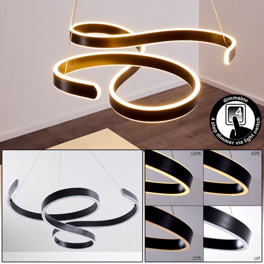 Chippewa Pendelleuchte LED Schwarz, 1-flammig main product photo