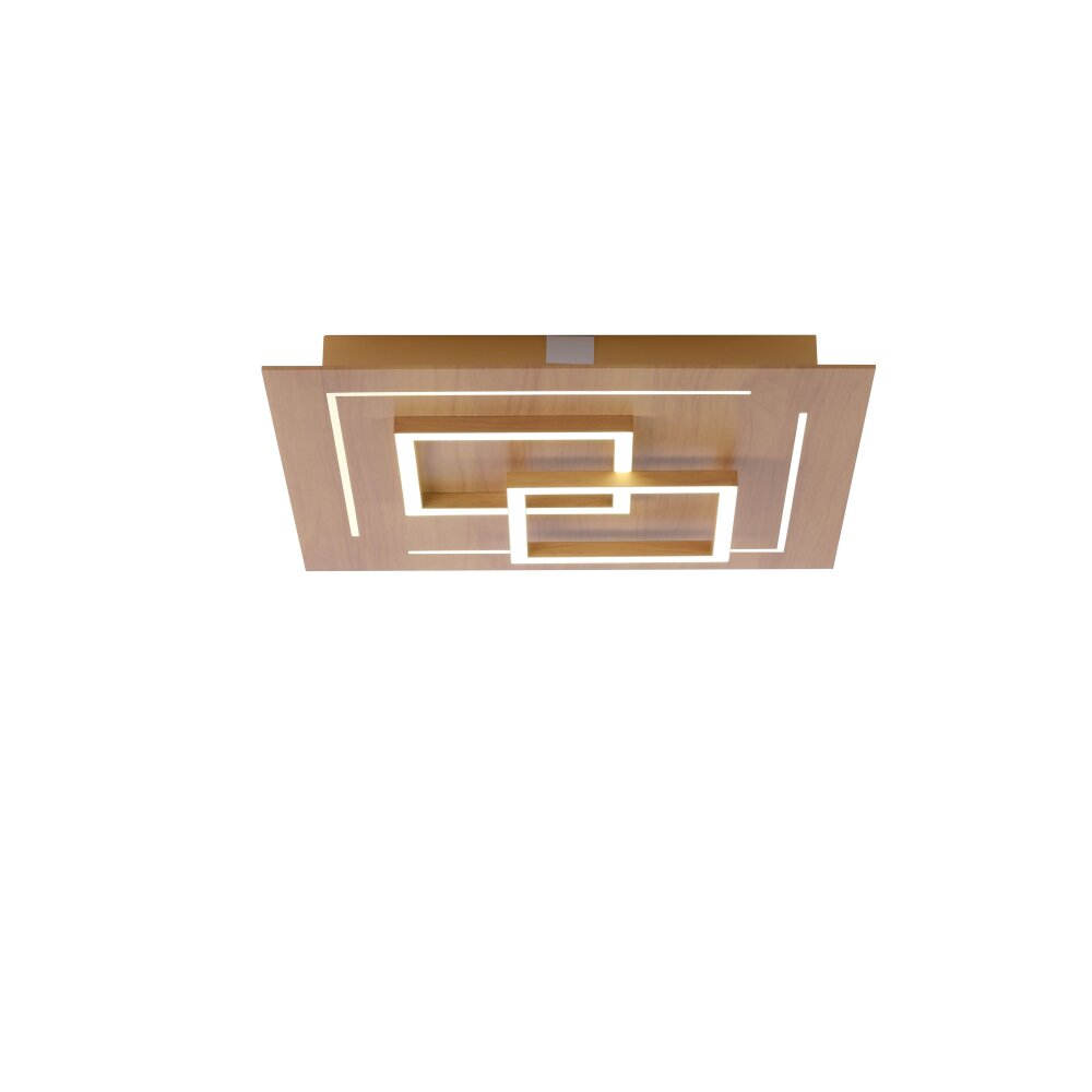 Paul Neuhaus Q-LINEA Deckenleuchte LED Holz hell, 4-flammig, Fernbedienung main product photo