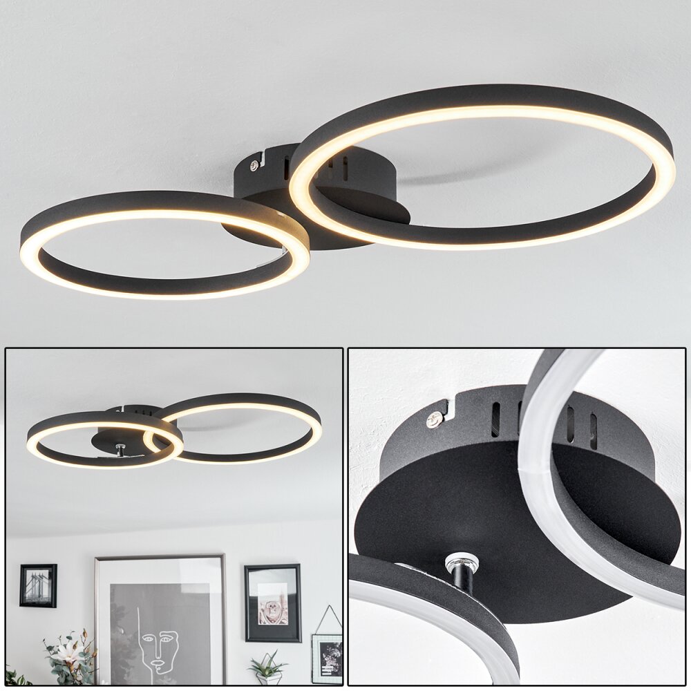 Malanje Deckenleuchte LED Schwarz, 2-flammig main product photo