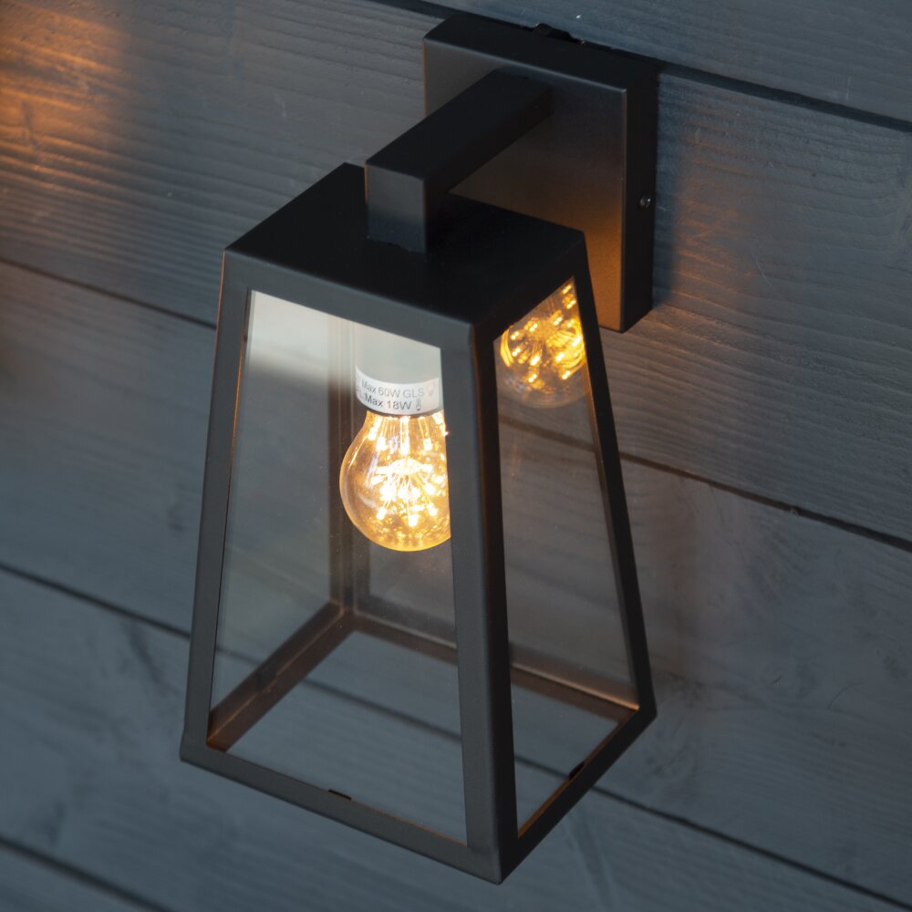 KS Verlichting Luuk Außenwandleuchte Schwarz, 1-flammig main product photo