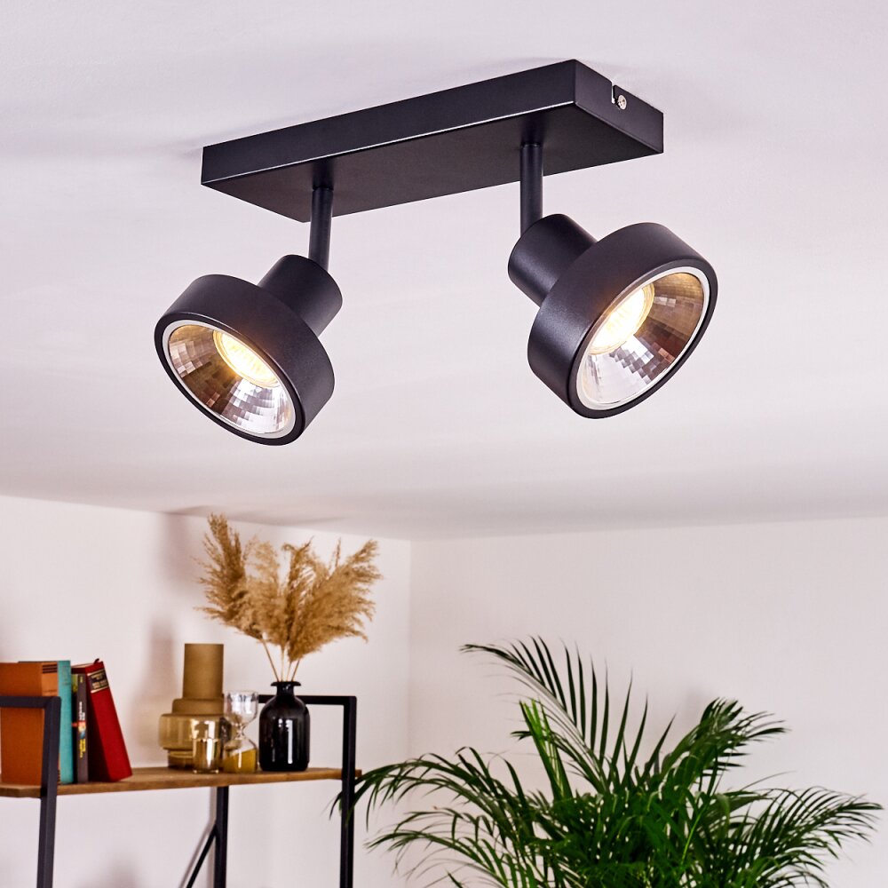 Chagres Deckenleuchte Schwarz, Silber, 2-flammig main product photo