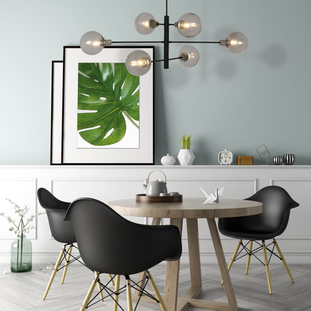 Steinhauer Constellation Pendelleuchte Grau, Schwarz, 6-flammig main product photo