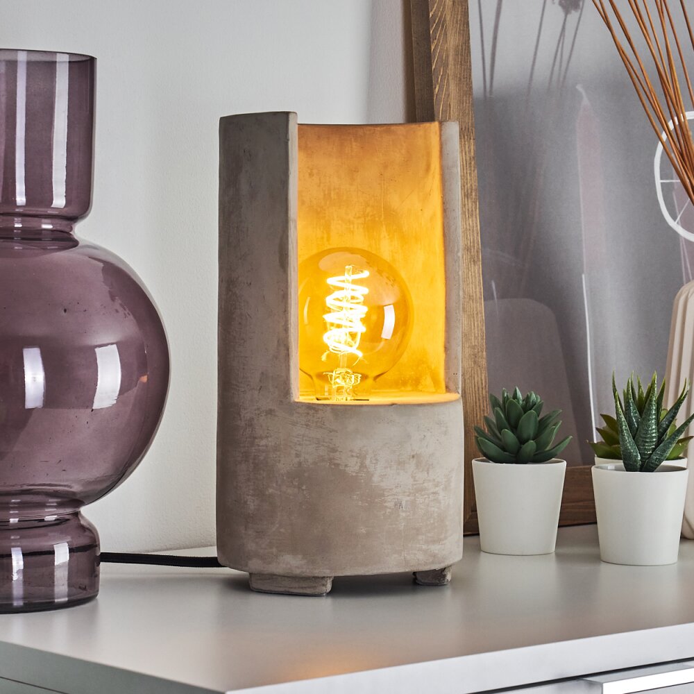 Amite Tischleuchte Grau, 1-flammig main product photo