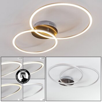 Johsa Deckenleuchte LED Nickel-Matt, 2-flammig