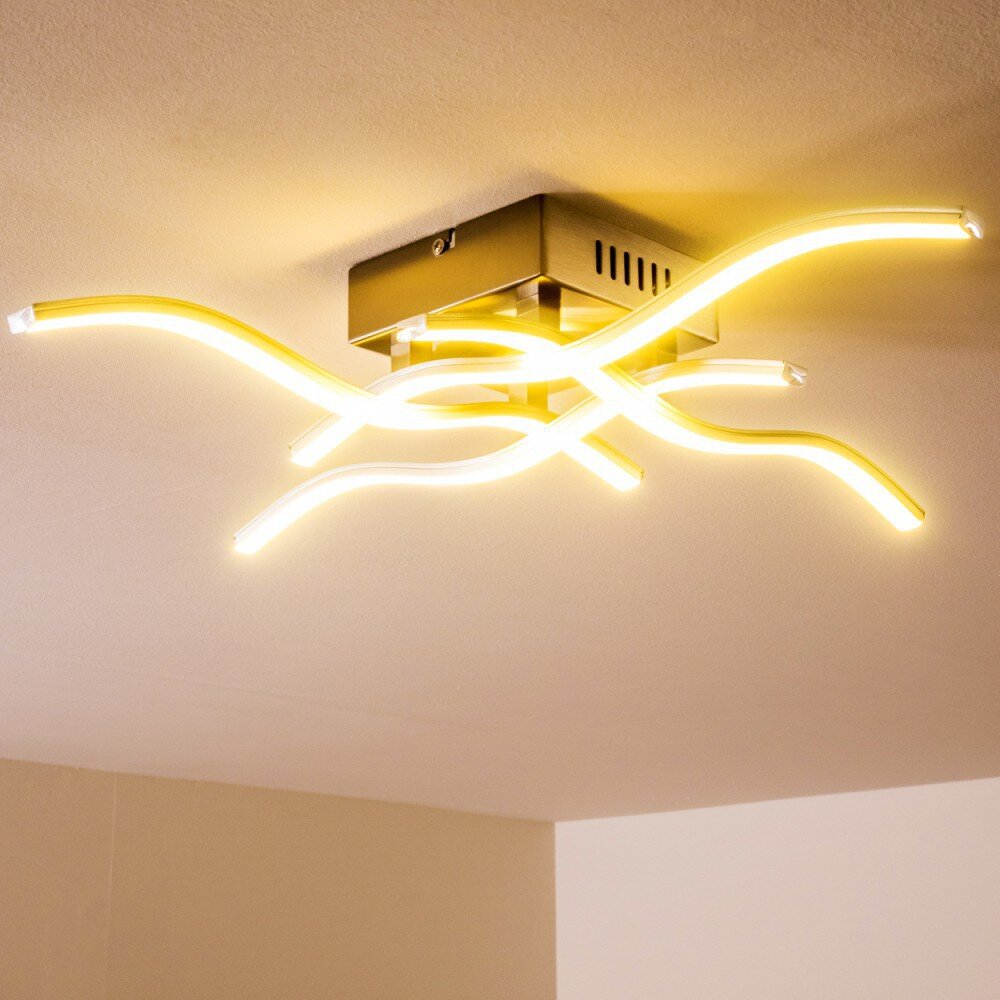 Mapleton Deckenleuchte LED Nickel-Matt, 4-flammig main product photo
