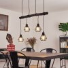 Cool Spring Pendelleuchte Holz dunkel, Schwarz, 4-flammig