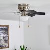 Trillo Deckenventilator Grau, Nickel-Matt, Weiß, 1-flammig