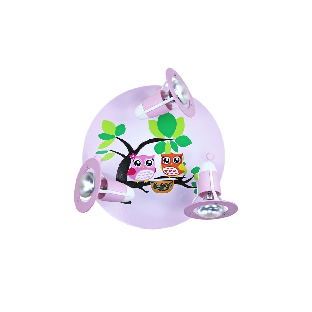 Elobra EULENFAMILIE Rondell Pink, 3-flammig main product photo