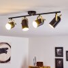 Rialey Deckenleuchte Messing, Schwarz, 4-flammig