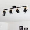 Rialey Deckenleuchte Messing, Schwarz, 4-flammig