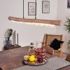 Rodeche Pendelleuchte LED Holz hell, Schwarz, 1-flammig