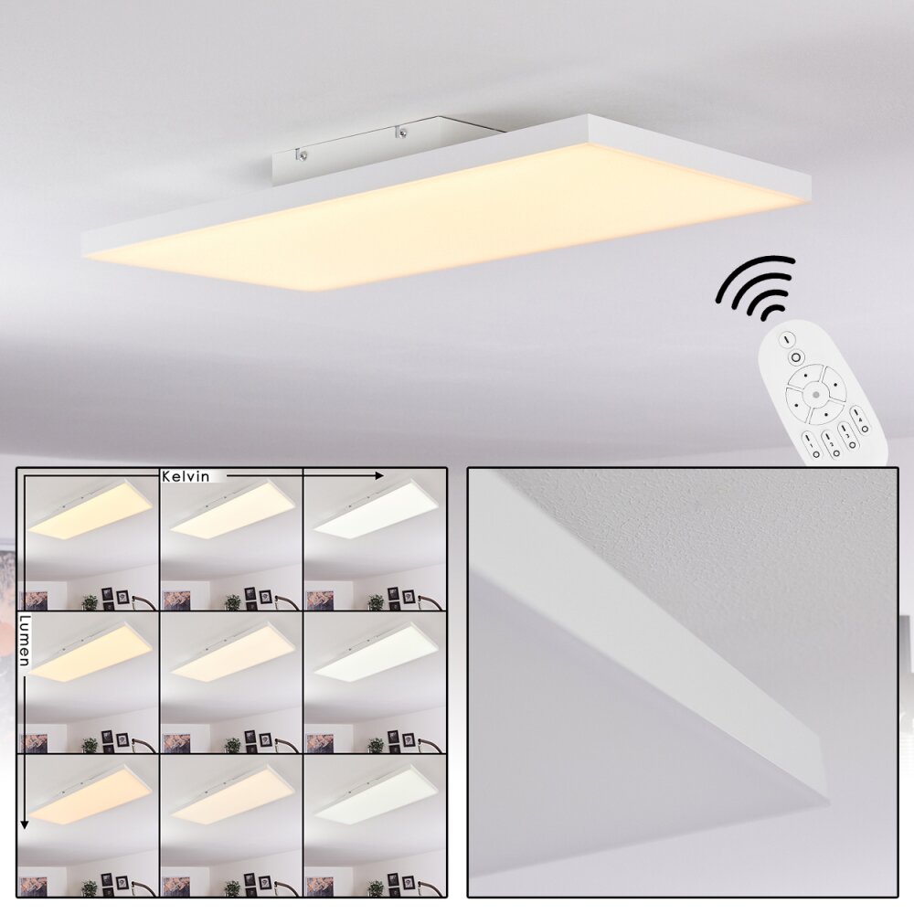 Buenaventura LED Panel Weiß, 1-flammig, Fernbedienung main product photo
