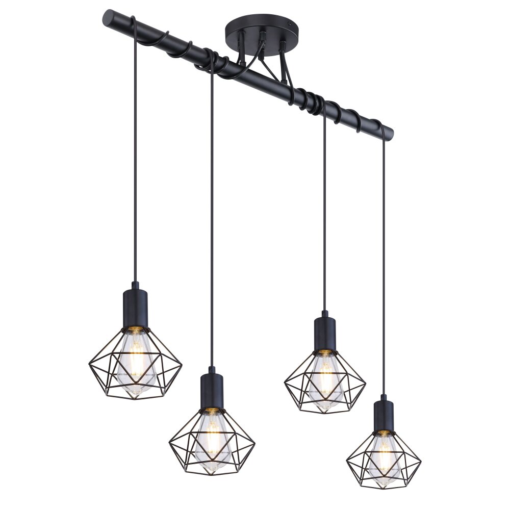 Globo XARA Deckenleuchte Schwarz, 4-flammig main product photo