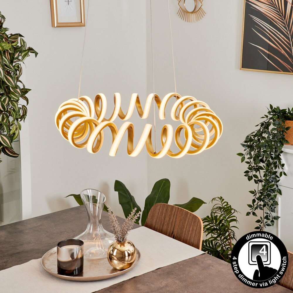 Maziwa Pendelleuchte LED Gold, 1-flammig main product photo