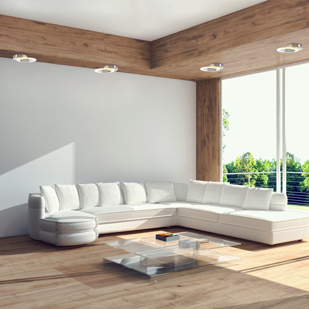 Steinhauer Lido Deckenleuchte LED Stahl gebürstet, 1-flammig main product photo