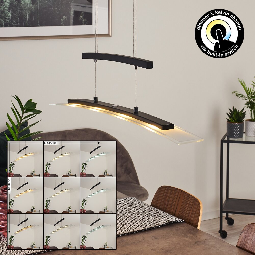 Balcairn Pendelleuchte LED Schwarz, 4-flammig main product photo