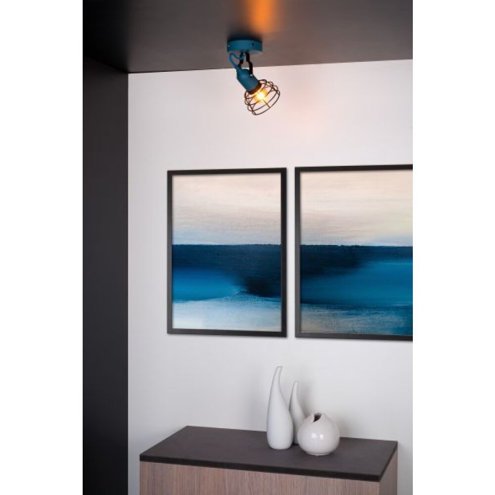 Lucide Pola Deckenleuchte Blau, Schwarz, 1-flammig main product photo
