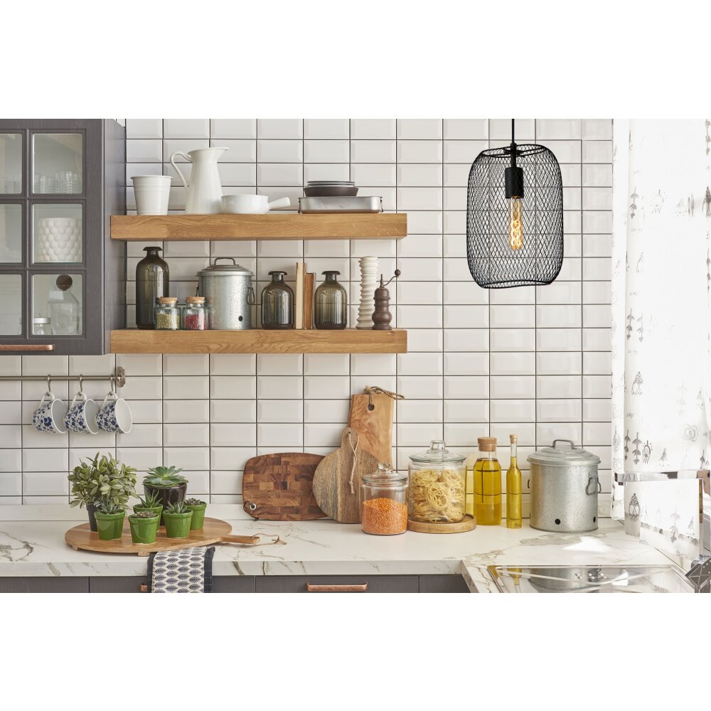 Lucide MESH Pendelleuchte Schwarz, 1-flammig main product photo
