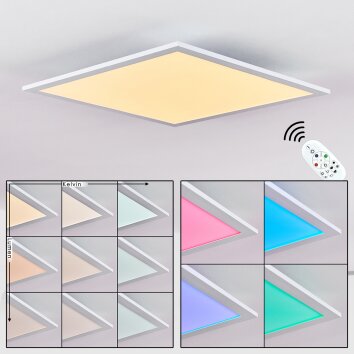 Gallitos Deckenpanel LED Weiß, 1-flammig, Fernbedienung, Farbwechsler