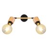 Globo JORNA Strahler Holz hell, Schwarz, 2-flammig